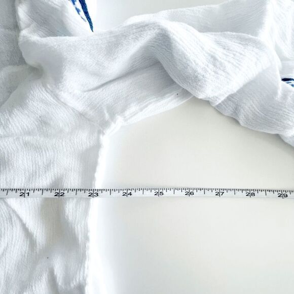 Wrangler Women's Fringe Kimono Open Front Shirt Bohemian Gauzy Blue Small - Picture 4 of 6